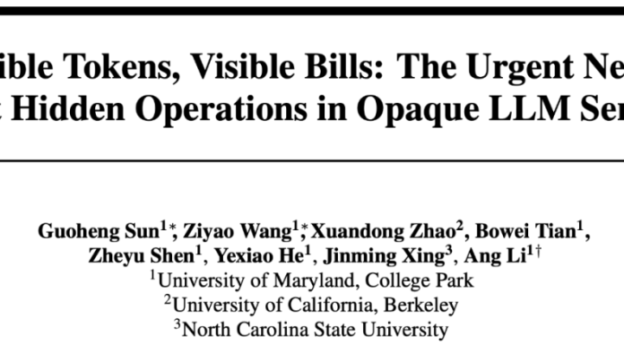 想知道你的LLM API被过度收费了吗?隐藏的Tokens终于可以被审计了