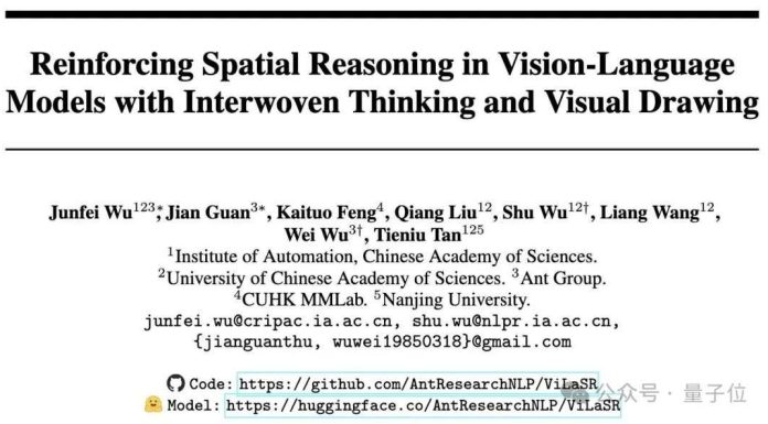 大模型掌握人类空间思考能力!三阶段训练框架学会“边画边想”,5个基准平均提升18.4%