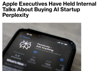 外媒:苹果内部讨论买Perplexity,140亿美元史上最大收购?